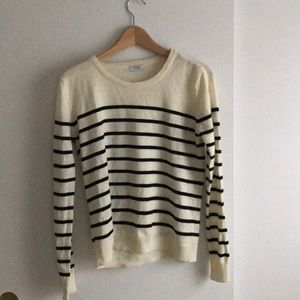 Tobi Cream Striped Sweater